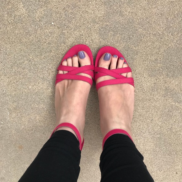 Merona Shoes - Pink Ankle Strap Sandals